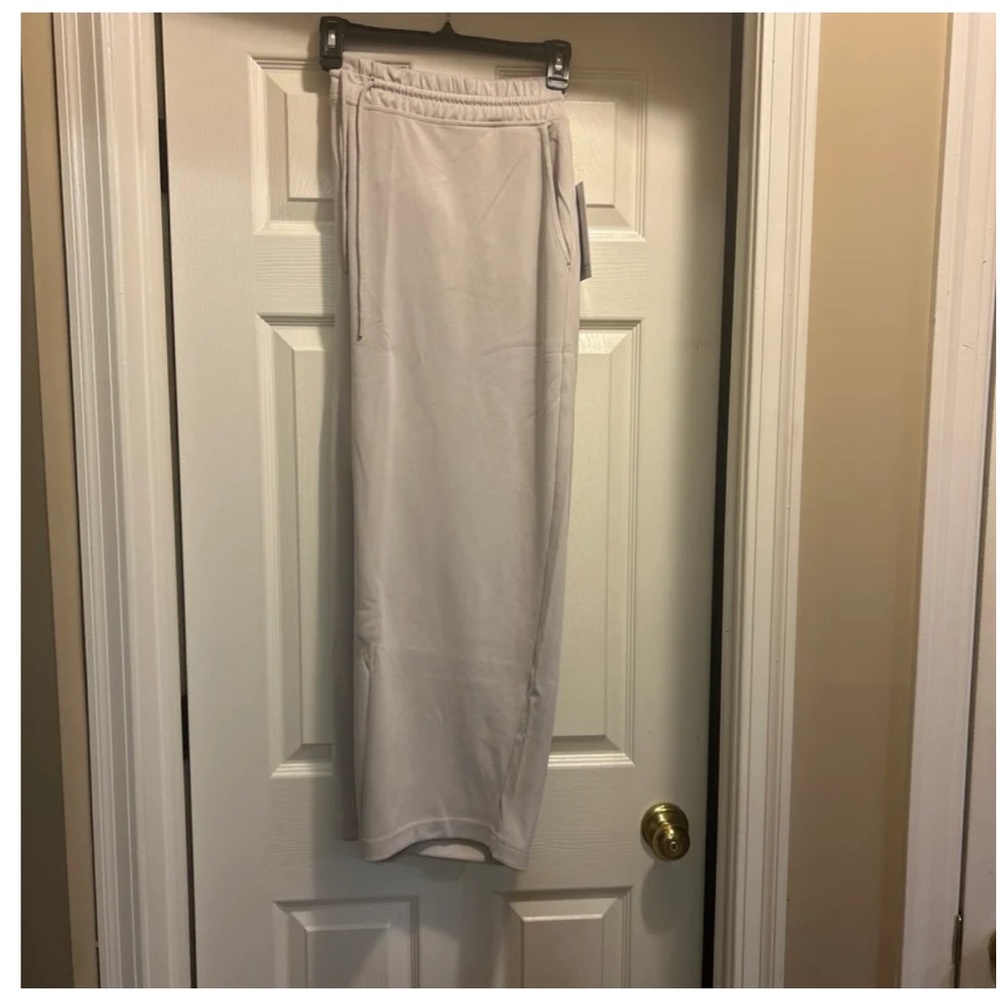 Athleta Light Beige Wide-Leg Lounge Pants